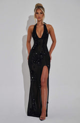 Fioreclo Jacquelina Maxi Dress in Black
