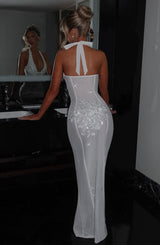 Fioreclo Jacquelina Maxi Dress in Ivory