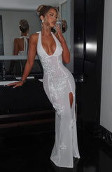 Fioreclo Jacquelina Maxi Dress in Ivory