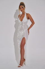 Fioreclo Jacquelina Maxi Dress in Ivory