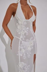 Fioreclo Jacquelina Maxi Dress in Ivory