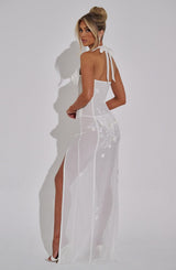Fioreclo Jacquelina Maxi Dress in Ivory