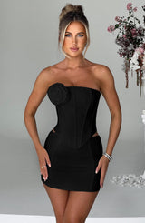 Fioreclo Jacquia Mini Skirt in Black