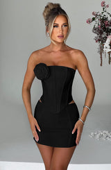 Fioreclo Jacquia Mini Skirt in Black