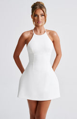 Fioreclo Jaine Mini Dress in Ivory