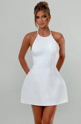 Fioreclo Jaine Mini Dress in Ivory