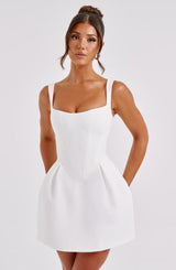 Fioreclo Janelia Mini Dress in Ivory