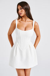 Fioreclo Janelia Mini Dress in Ivory