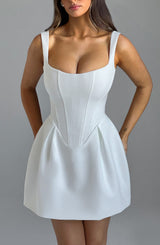 Fioreclo Janelia Mini Dress in Ivory