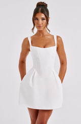 Fioreclo Janelia Mini Dress in Ivory