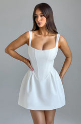 Fioreclo Janelia Mini Dress in Ivory