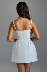 Fioreclo Janelia Mini Dress in Ivory