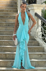 Fioreclo Janesse Maxi Dress in Aqua