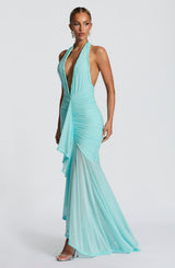 Fioreclo Janesse Maxi Dress in Aqua