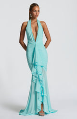 Fioreclo Janesse Maxi Dress in Aqua
