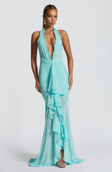 Fioreclo Janesse Maxi Dress in Aqua