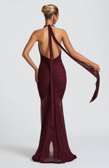 Fioreclo Janesse Maxi Dress in Cherry Lacquer