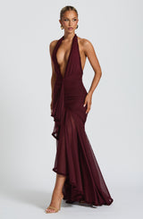 Fioreclo Janesse Maxi Dress in Cherry Lacquer