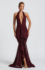 Fioreclo Janesse Maxi Dress in Cherry Lacquer