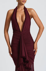 Fioreclo Janesse Maxi Dress in Cherry Lacquer