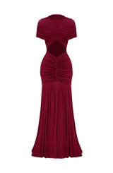Fioreclo Jayla Maxi Dress in Burgundy