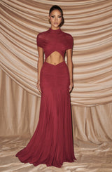 Fioreclo Jayla Maxi Dress in Burgundy