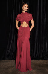 Fioreclo Jayla Maxi Dress in Burgundy