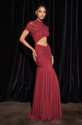 Fioreclo Jayla Maxi Dress in Burgundy