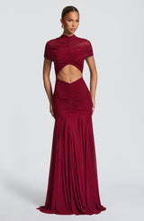 Fioreclo Jayla Maxi Dress in Burgundy