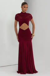 Fioreclo Jayla Maxi Dress in Burgundy