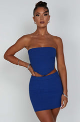 Fioreclo Jazlyn Mini Skirt in Blue