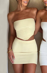 Fioreclo Jazlyn Mini Skirt in Lemon
