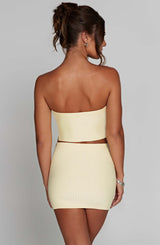 Fioreclo Jazlyn Mini Skirt in Lemon