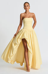 Fioreclo Jilena Maxi Dress in Lemon