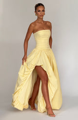 Fioreclo Jilena Maxi Dress in Lemon