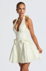Fioreclo Jocelle Mini Dress in Ivory