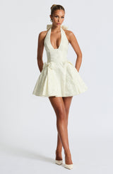 Fioreclo Jocelle Mini Dress in Ivory