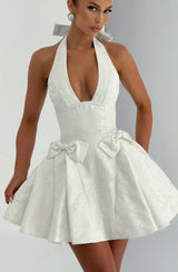 Fioreclo Jocelle Mini Dress in Ivory