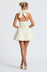 Fioreclo Jocelle Mini Dress in Ivory