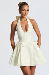 Fioreclo Jocelle Mini Dress in Ivory