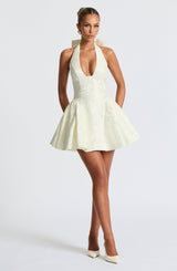 Fioreclo Jocelle Mini Dress in Ivory