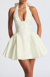 Fioreclo Jocelle Mini Dress in Ivory