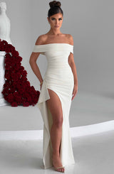 Fioreclo Jocelyn Maxi Dress in Ivory