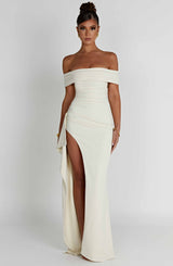 Fioreclo Jocelyn Maxi Dress in Ivory