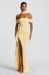 Fioreclo Jocelyn Maxi Dress in Lemon