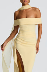 Fioreclo Jocelyn Maxi Dress in Lemon