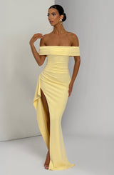 Fioreclo Jocelyn Maxi Dress in Lemon