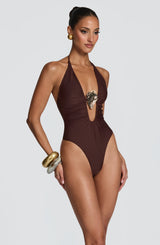 Fioreclo Jonelle Swimsuit in Plum Brown