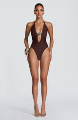 Fioreclo Jonelle Swimsuit in Plum Brown