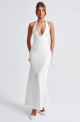 Fioreclo Josefina Maxi Dress in Ivory